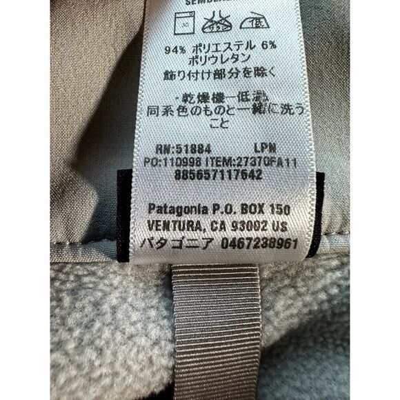 Patagonia Women's Demitasse Floral Soft Shell Grey Fleece Jacket XS - Picture 9 of 9